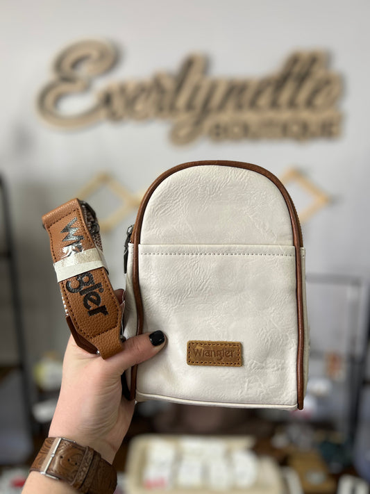 Wrangler sling crossbody beige brown